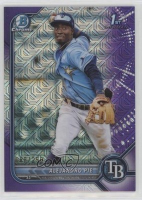 2022 Bowman Chrome Prospects Mega Box Purple Mojo Refractor Alejandro Pie 0za0