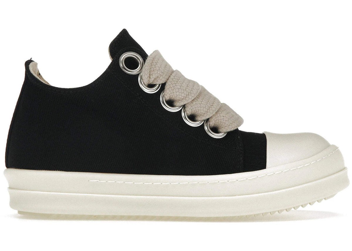 Rick Owens DRKSHDW Jumbo Lace Low Black Sneaker | eBay