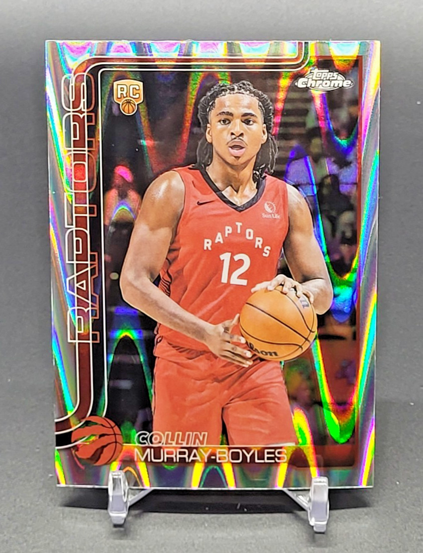 2025-26 Topps Chrome COLLIN MURRAY-BOYLES Rookie RAYWAVE REFRACTOR Raptors #259