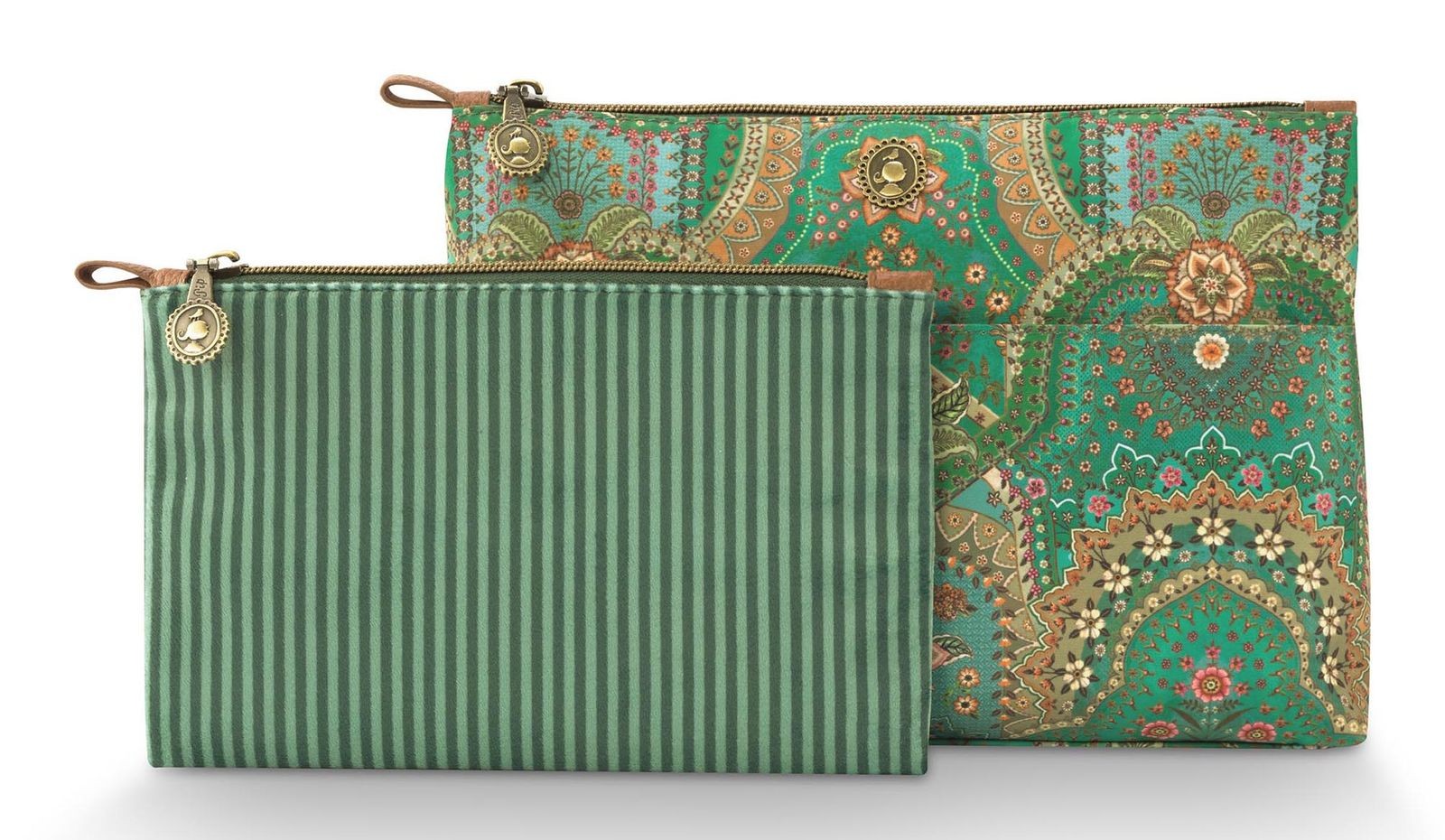 Pip Studio Caryn Cosmetic Bags Combi Jabali Green