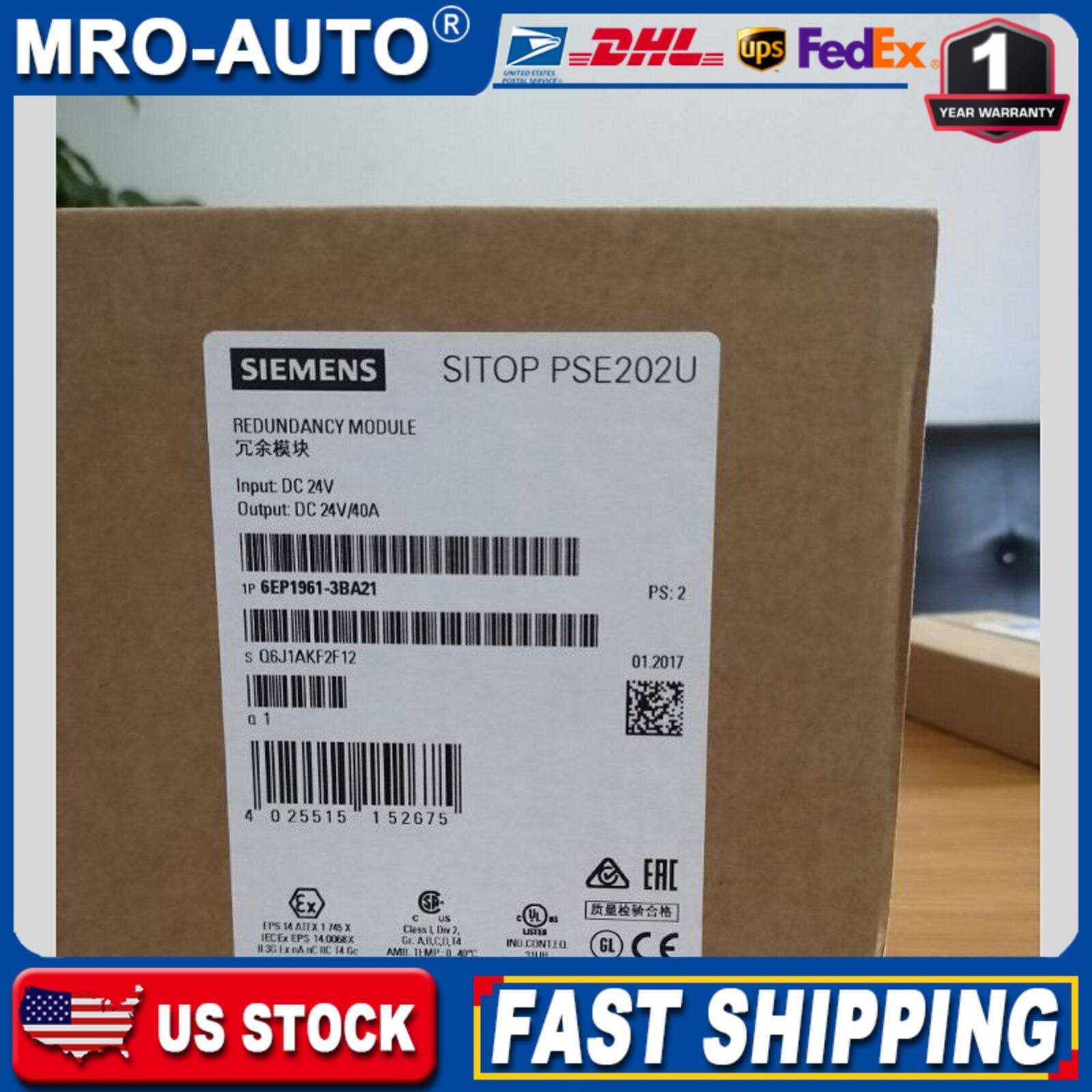 New Siemens 6EP1961-3BA21 Redundancy Module In Box 6EP19613BA21 Fast Shipping