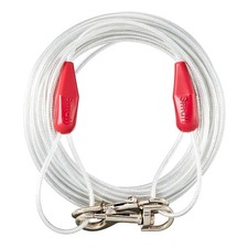 40 FT Vinyl Coated Reflective Dog Tie Out Cable for Small Medium Dogs up to 35