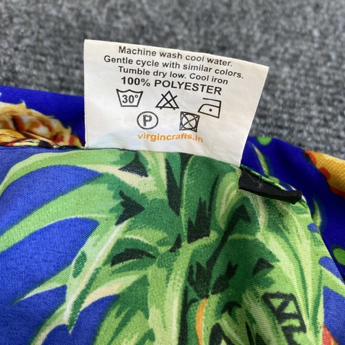 Virgin Crafts Hawaiian Pineapple Shirt Button Down Polyester Short Sleeve XL - Picture 4 of 11