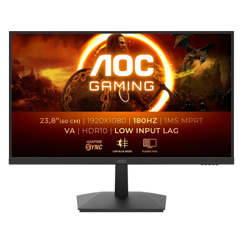 AOC Gaming 24G15N – 24 Zoll Full HD Monitor mit 180 Hz und 1 ms Reaktionszeit - Bild 2 von 4