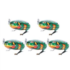 5 PCS Clockwork Pet Toy Iron Sheet Frogs Suitable For Cat Dog Playing Acces