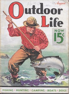 Details About Outdoor Life Magazine August 1935 Carl Burger Cover Hunting Fishing Canoe - 