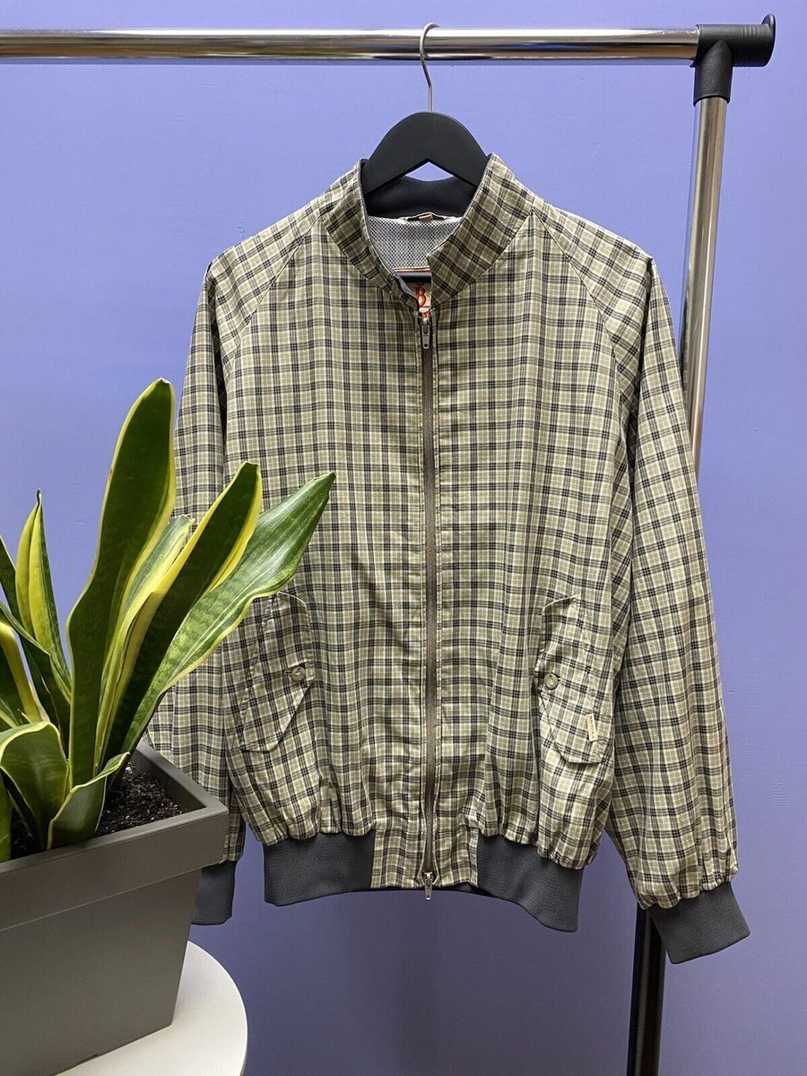 Baracuta Harrington Jacket G9 Plaid Check Brown Size XL Men X