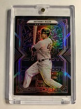 2022 Panini Chronicles Obsidian Electric Etch Red #D /25 Anthony Rizzo #22
