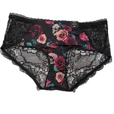 NWT TORRID Hipster Pantie Sz 00X-0X-2X-3X-4X Black Pink Lace Silky Floral