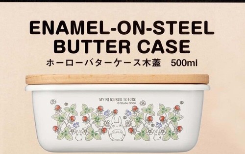 My Neighbor TOTORO enamel butter case storage wood lid - Picture 7 of 8