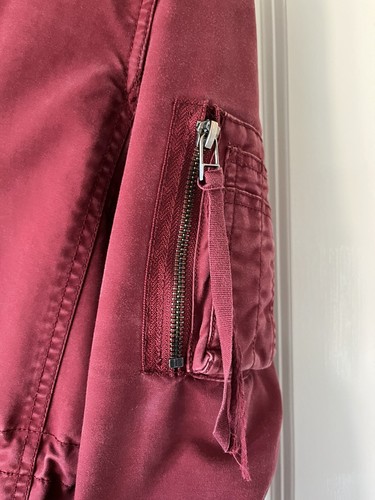 ZARA Basic Ladies Parka Jacket Burgundy Coat Womens XS - Picture 3 of 5