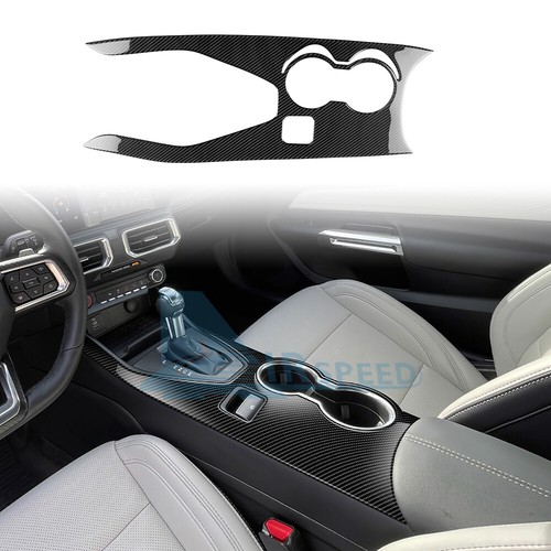 Marco de panel de engranajes electrónico de consola central para Ford Mustang 24-25 fibra de carbono - Imagen 1 de 9