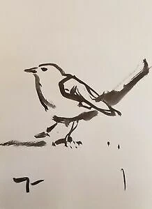 Pinturas de arte de tinta expressionismo Pássaros