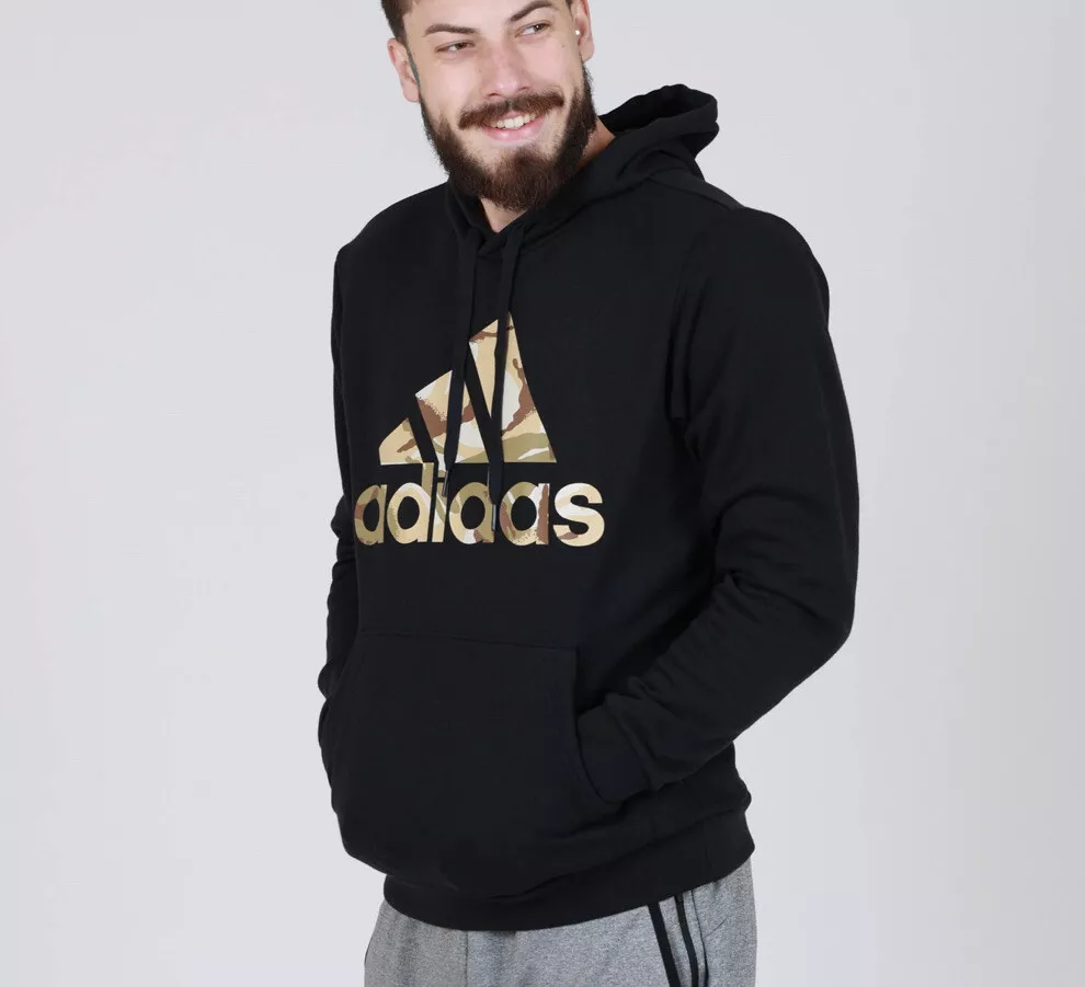 Adidas pullover hotsell hoodie black