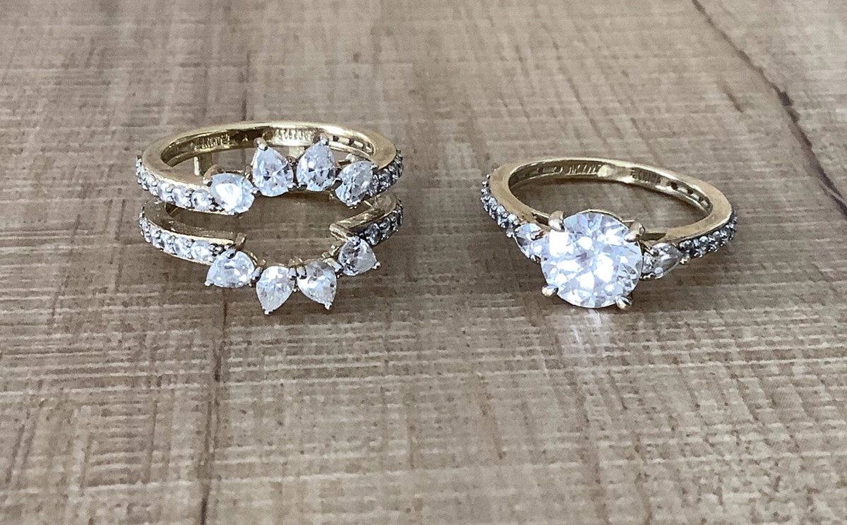 Triple wedding ring set clearance