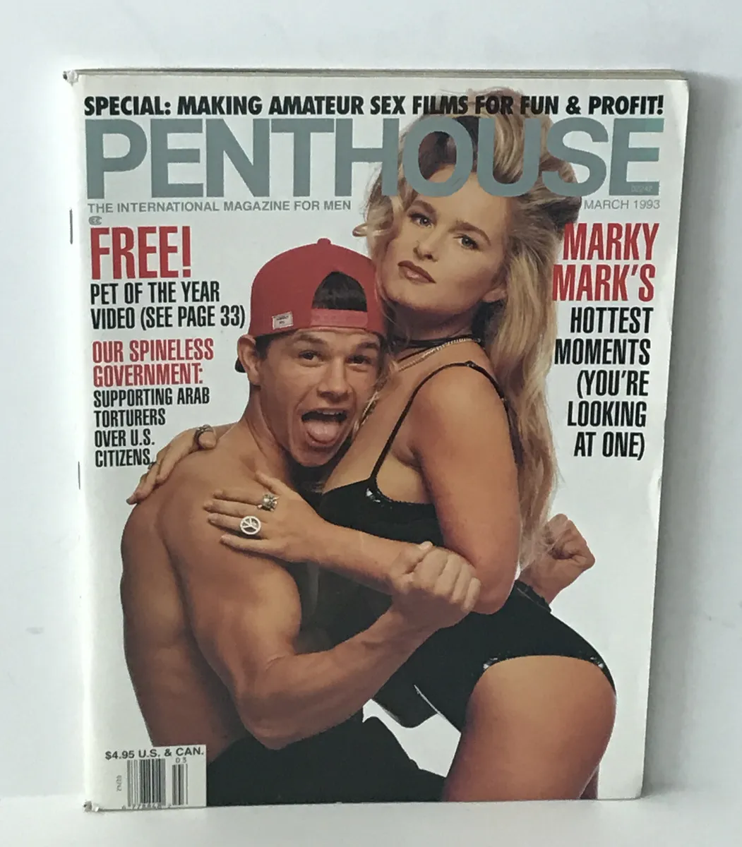 Penthouse Marky Mark Wahlberg andamp; March Pet Month Natalie Smith Cover March 1993 eBay