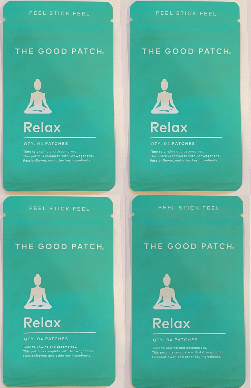 (4 Packs) The Good Patch, RELAX, Ashwagandha New Factory Sealed = 16 Patch Count