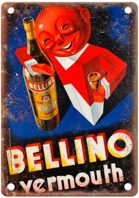 PATKEVICH Eugene-Bellino Vermouth-1943 Liquor Poster Retro Look Sign E1220