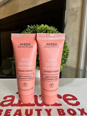 2 X Aveda Nutri Plenish Treatment Masque Light Moisture 0.85 Oz Each