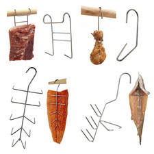 SMOKING HOOKS - Meat Hooks, Fish Hooks for Smoking, Hooks for smokehouse, S Hook