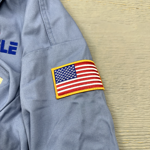 Reed FR Shirt Mens Large Eagle Gas Station Uniform USA Patch Flame Resistant - Picture 7 of 13