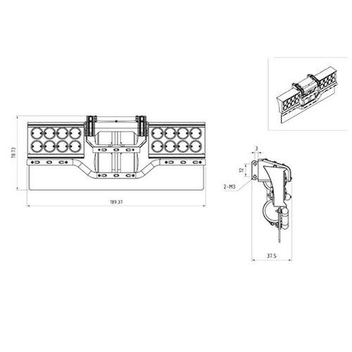 Metal Rear Beam Taillight for LESU RC Tamiya R620 R470 1/14 Tractor Truck - 第 6/6 張圖片