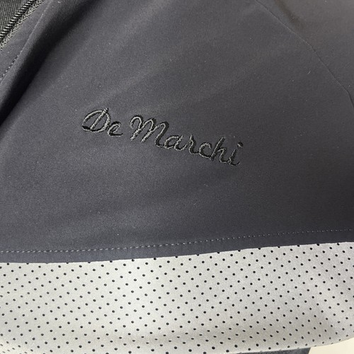 De Marchi Cycling M Black Reflect Jersey Zippered Short Sleeves 3 Bottle Pockets - Picture 2 of 8