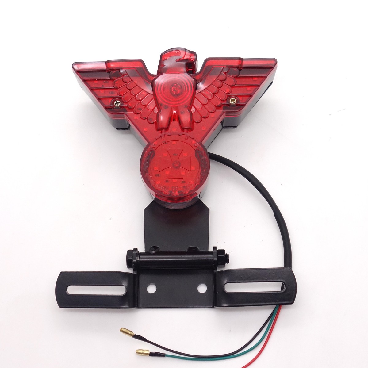 Warbird Hinged LED Rear License Brake Tail Light Lamp For Harley
