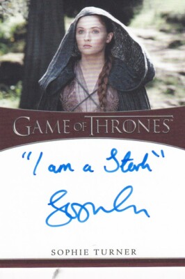 Game of Thrones Iron Anniversary INSCRIPTION Autograph Sophie Turner 