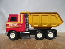 Buddy L Dump Mini Box Steel Truck Red Yellow Toy Vintage JAPAN