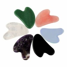 Gua Sha Board Jade Stone Massager / Natural Set Massage Tool For Face Neck Body