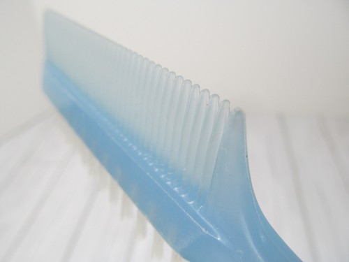 Vintage Kamm & Bürste Combo Rücken an Rücken Rattenschwanz kleine Nylonborsten blau USA H3 - Bild 5 von 7