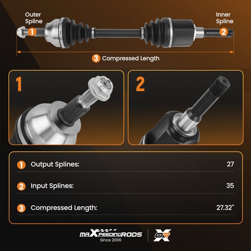 Eje articulado CV delantero izquierdo para Ford Escape 2013-2019 Lincoln MKZ 2013 - Imagen 3 de 12
