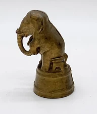 Antique Original A.C. Williams cast iron seated circus elephant still bank