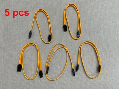 SATA Data Cable 20'' SATA3 III  SATA 3.0 6Gbps Straight Cable (5 Pcs) 