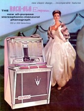 Folleto fonógrafo original RockOla Empress 1496 1497 Jukebox FLYER 1962 sin usar