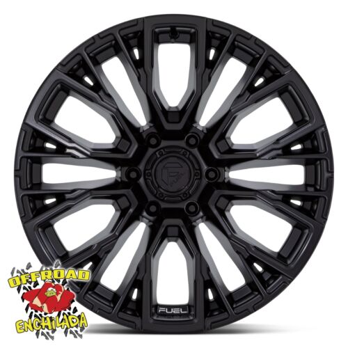 4/ 22x12" 6x135 Black Fuel Rebar Wheels Rims Ford F-150 Raptor Expedition Tremor - Picture 3 of 3