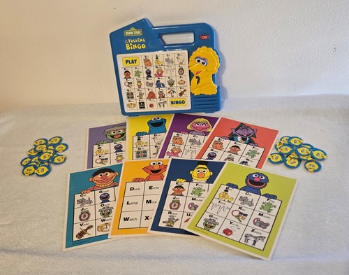 Vintage Sesame Street Big Bird's Talking Bingo, Tokens and Bingo Cards Included