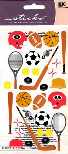 Sticko SPORTS Stickers Bicycles Football Soccer Baseball Basketball Cheerleading - Picture 9 of 16