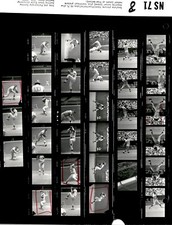 LD363 1972 Original Contact Sheet Photo TOM SEAVER TOMMIE AGEE NY METS CIN REDS