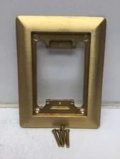Steel City P 64 CP MopTite™ Single Gang Carpet Plate; Brass, P64CP