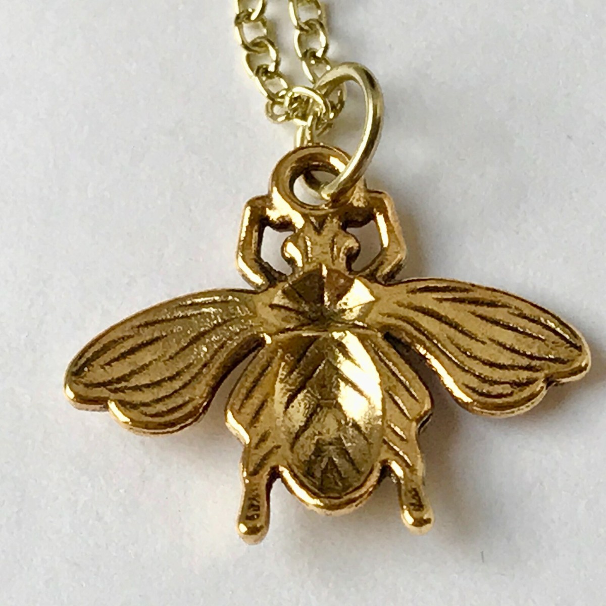 Gold Bumble Bee Pendant Necklace 18 Gold Bumble Bee Pendant Necklace 18