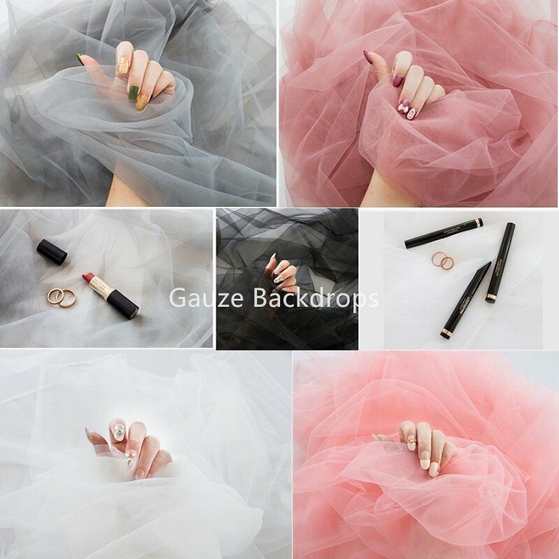 Gauze Photography Background fit for Nail Art Photo Shooting Prop Tulle  Backdrop | eBay