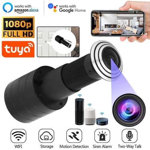 4K Wireless WiFi Door Peephole Camera Motion Detect Recording Security Cam Alexa