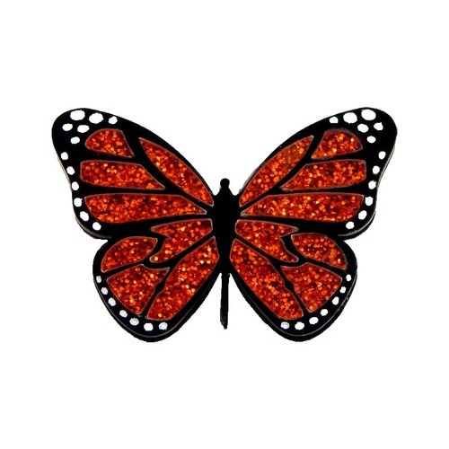 Brand New Supreme/Nate Lowman Bullet Hole Pin Orange Japan
