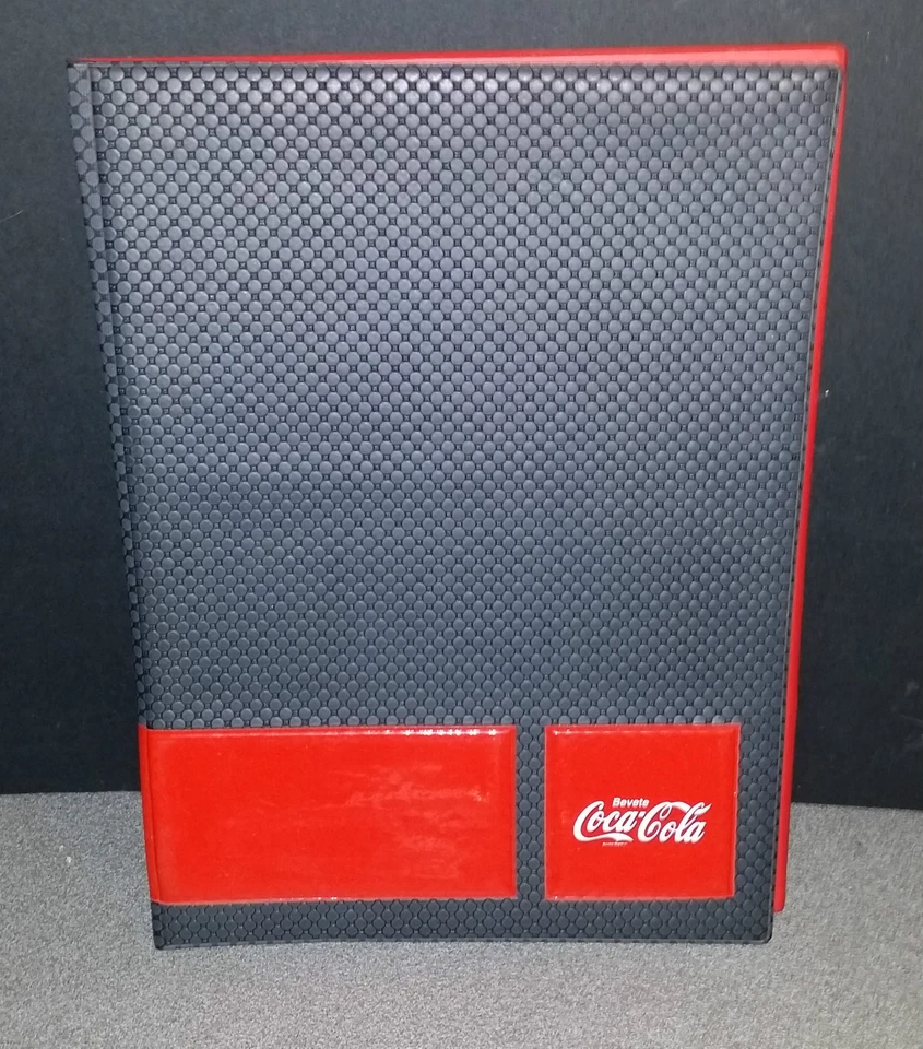 COCA COLA CARTELLINA PORTA BLOCCO ORDINAZIONI IN GOMMA E PLASTICA ORIGINALE 2000