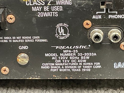 Realistic Highball-2 π€ Mic w/ MPA-25 Amplifier & Speaker in Carry Bag - Picture 12 of 24