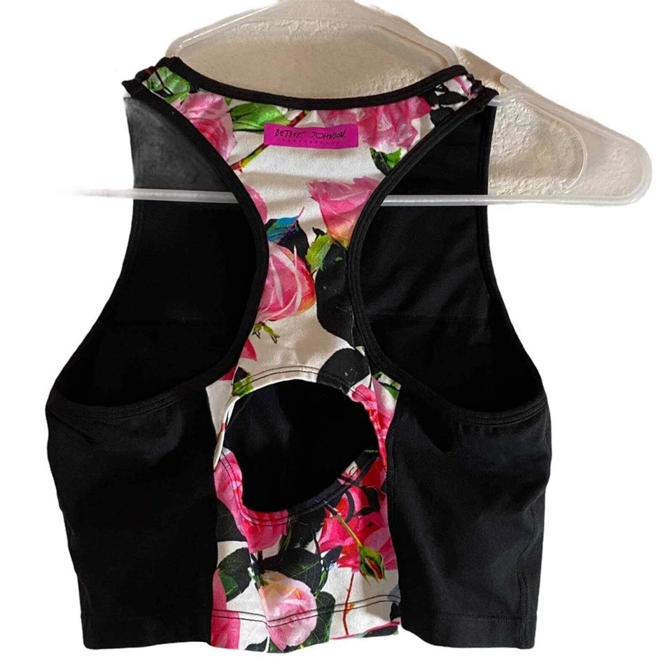 Betsey Johnson Performance Floral Sports Bra Sz:S - Image 2 of 4