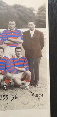 Grande Photo Rugby - Bouclier De Brennus Lourdes 1956 - Dédicace J. Prat