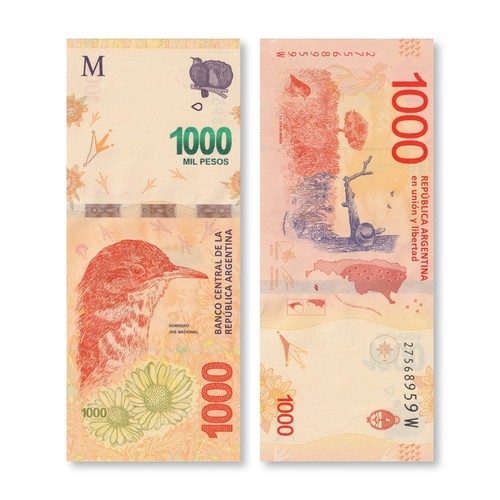Argentina Set completo: 20–1.000 pesos, 2017+, UNC - Foto 9 di 9